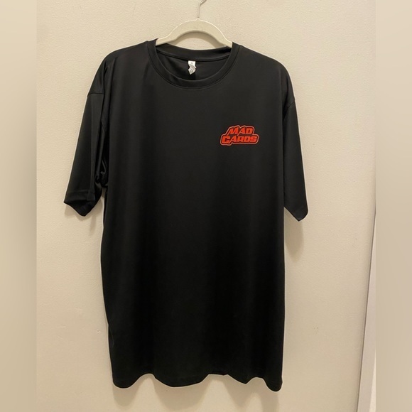 ULTRACLUB Other - ULTRA CLUB men’s XL black tee shirt with a MAD CARDS Logo on the left chest Red.